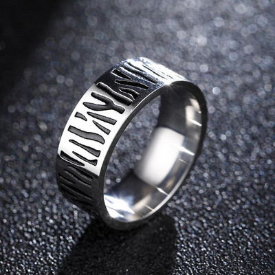 MANGOSKY Vintage 316L nerūsējošā tērauda gredzens vīriešiem un sievietēm nekad neizbalē Power Lucky mantras gredzens