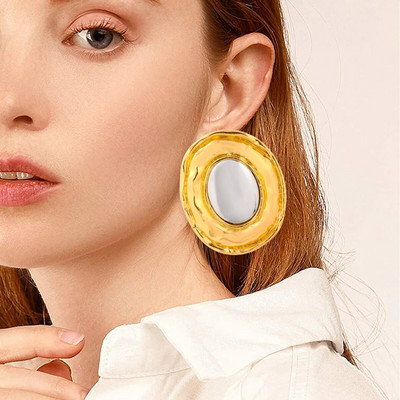 2023 ZAA Earrings Vintage ακανόνιστα μεταλλικά σκουλαρίκια με θηλιά για γυναικεία πάρτι Εορταστικά κοσμήματα