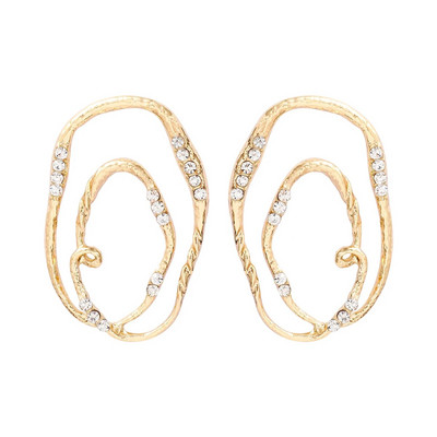 2023 ZAA naušnice Vintage nepravilne metalne petlje naušnice za žene Party Blagdanski nakit Dodaci