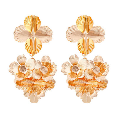 2023 ZAA naušnice Vintage nepravilne metalne petlje naušnice za žene Party Blagdanski nakit Dodaci