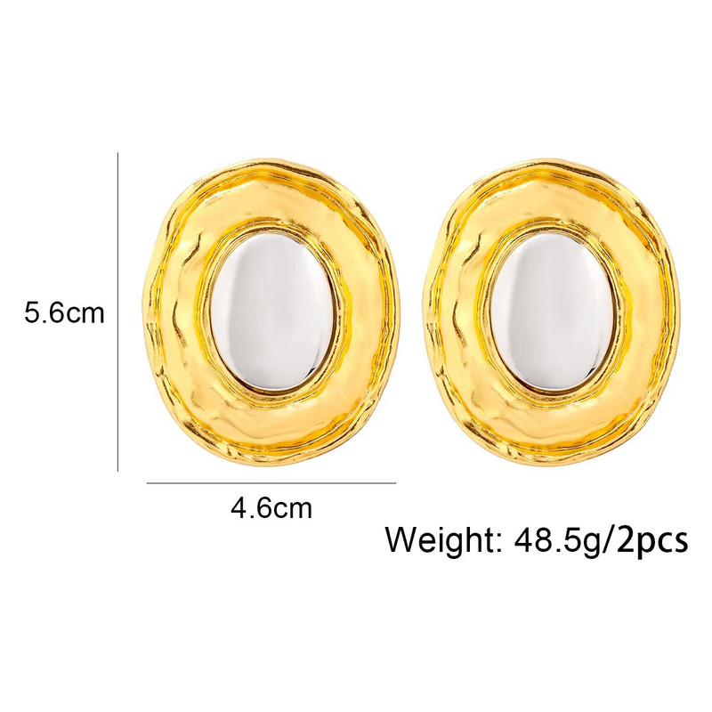 2023 ZAA naušnice Vintage nepravilne metalne petlje naušnice za žene Party Blagdanski nakit Dodaci