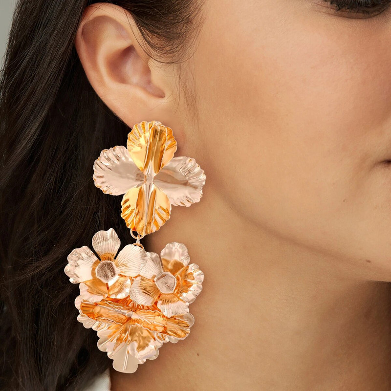 2023 ZAA naušnice Vintage nepravilne metalne petlje naušnice za žene Party Blagdanski nakit Dodaci