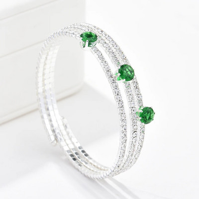 Modni nakit Višeslojna narukvica Vjenčane mladenke Elegentna narukvica Višebojna narukvica s manžetom od kristala i dijamanta Poklon za ženske zabave