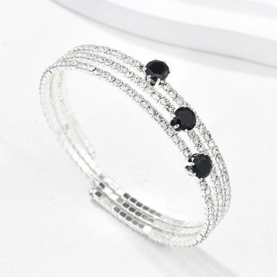 Modni nakit Višeslojna narukvica Vjenčane mladenke Elegentna narukvica Višebojna narukvica s manžetom od kristala i dijamanta Poklon za ženske zabave