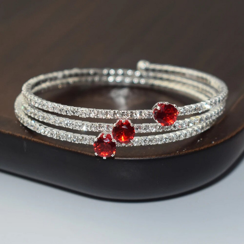 Modni nakit Višeslojna narukvica Vjenčane mladenke Elegentna narukvica Višebojna narukvica s manžetom od kristala i dijamanta Poklon za ženske zabave