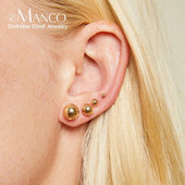 eManco Jednostavne okrugle kuglaste naušnice Ženske male geometrijske naušnice od nehrđajućeg čelika Veleprodaja/izravna prodaja Modni nakit