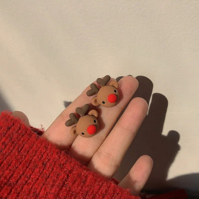 2023. Nove božićne slatke naušnice s naušnicama Crtić Djed Mraz Elk Snjegović Zvona Pahuljice Naušnice s ušima Žene Djevojke Božićni darovi za nakit