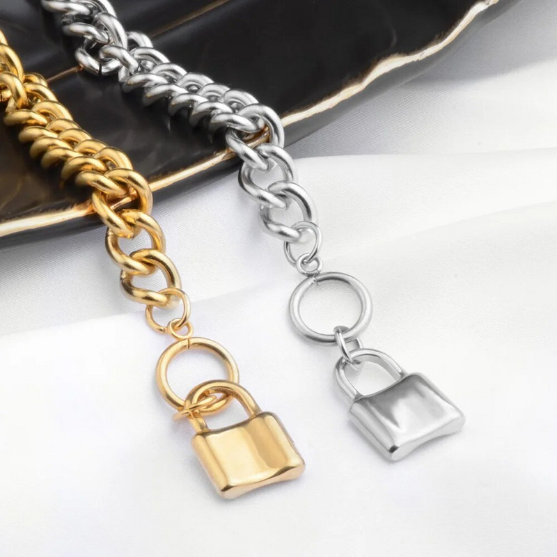 Modni privjesak s bravom, narukvica od nehrđajućeg čelika, šarm, zlatna boja, kubanski lančić, narukvica, darovi za muškarce, žene, nakit Vruće rasprodaje