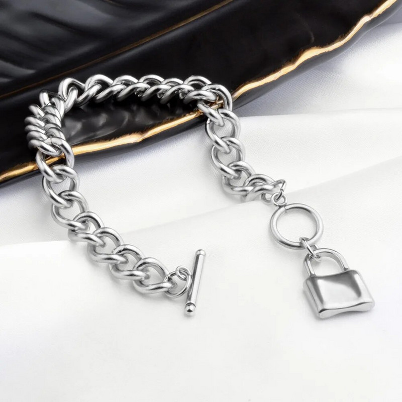Modni privjesak s bravom, narukvica od nehrđajućeg čelika, šarm, zlatna boja, kubanski lančić, narukvica, darovi za muškarce, žene, nakit Vruće rasprodaje