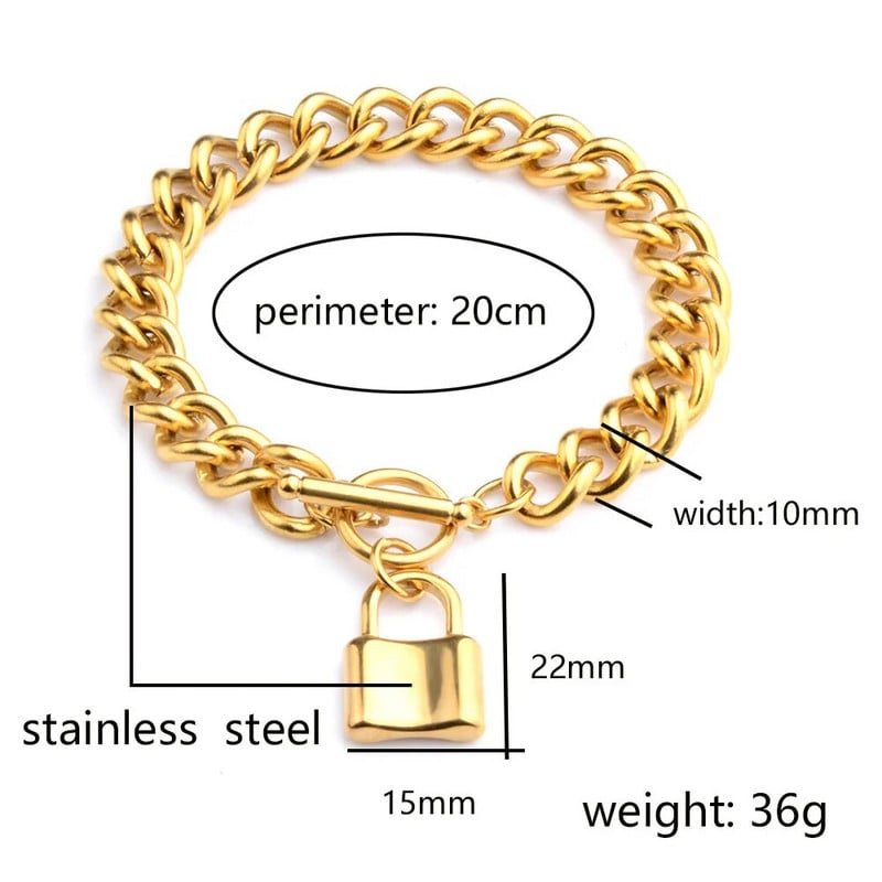 Modni privjesak s bravom, narukvica od nehrđajućeg čelika, šarm, zlatna boja, kubanski lančić, narukvica, darovi za muškarce, žene, nakit Vruće rasprodaje