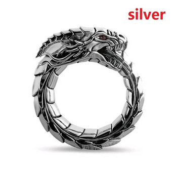 1 брой триизмерен нео-ретро пънк преувеличен пръстен Ouroboros модна личност змия пръстен бижута като подарък