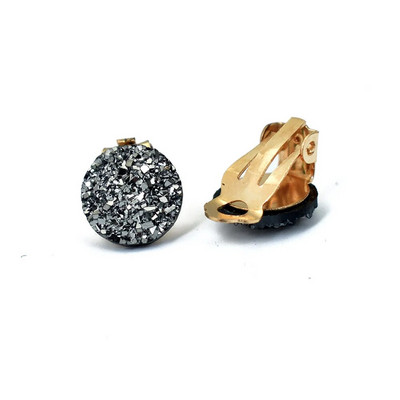 Bing Tu zlatne boje Okrugle naušnice bez rupe Plavo bijele geometrijske naušnice bez pirsinga Stezaljke za uši Kristalni nakit