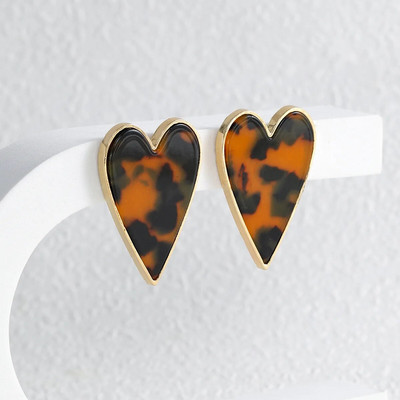 VG 6YM Vintage retro südamekujulised trukid kõrvarõngad naiste moesuund Värvilised kõrvaehted Bohemia stiilis peokingitused hulgimüük