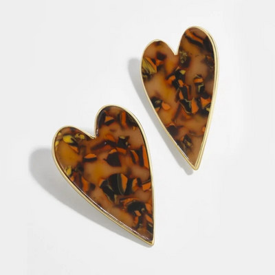 VG 6YM Vintage retro südamekujulised trukid kõrvarõngad naiste moesuund Värvilised kõrvaehted Bohemia stiilis peokingitused hulgimüük