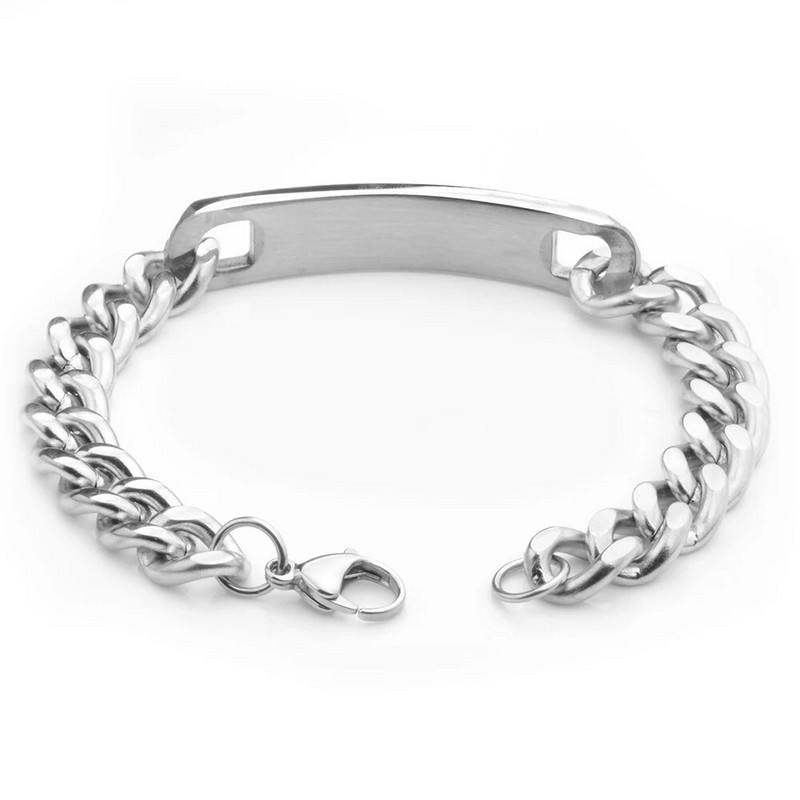 Punk narukvica s natpisom od nehrđajućeg čelika Modni šarm Hip Hop široki lanci Narukvice Pokloni za muškarce Nakit Vruća rasprodaja