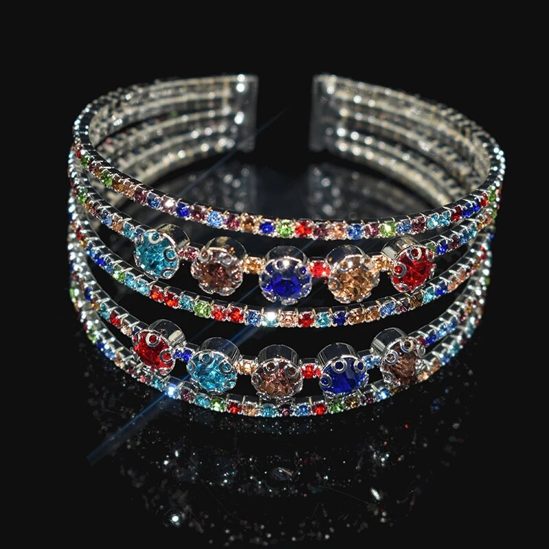 Klassikaline elegantne mansett lahtised käevõrud naiste kivist käevõru kuldne punane kristallkäevõru Pruudi käevõru pulmaehted