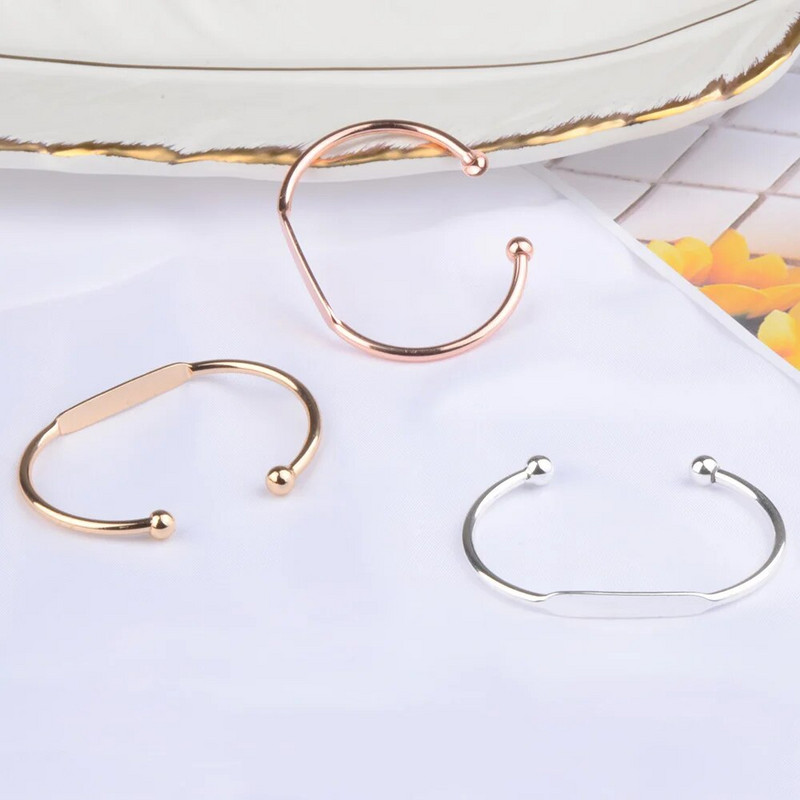 Chanfar otvorene manžetne narukvice za žene muškarce zlatne boje bakrene punk hip pop modne stilske narukvice s šarmom nakit poklon