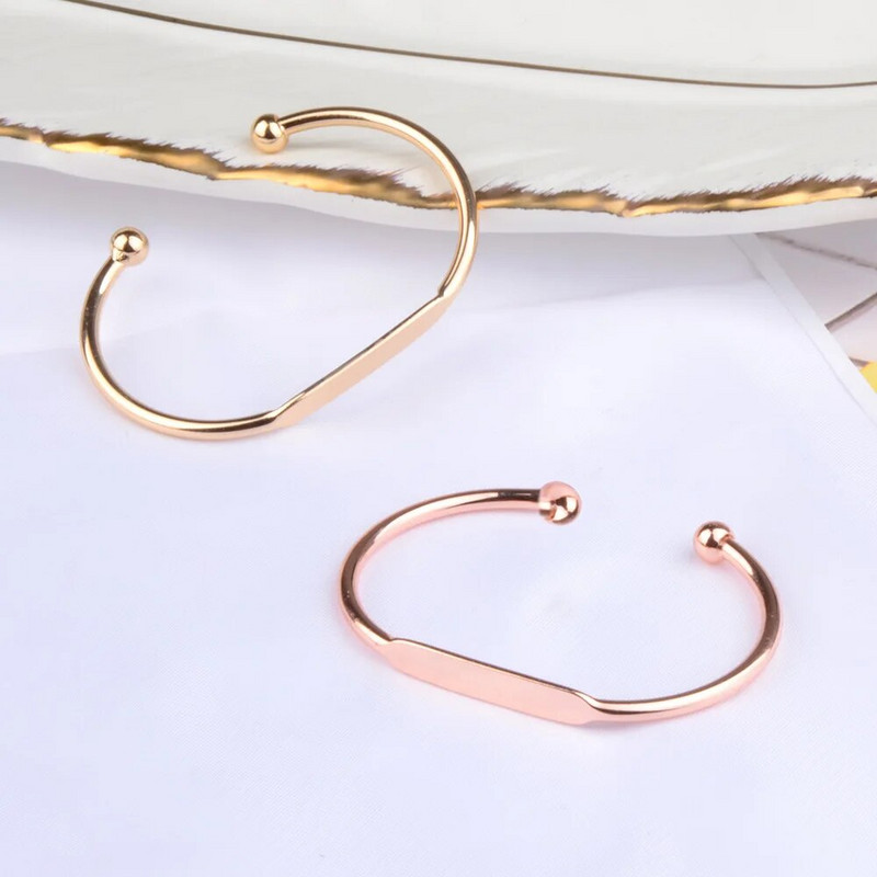 Chanfar otvorene manžetne narukvice za žene muškarce zlatne boje bakrene punk hip pop modne stilske narukvice s šarmom nakit poklon