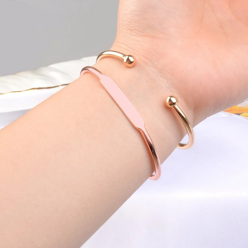 Chanfar otvorene manžetne narukvice za žene muškarce zlatne boje bakrene punk hip pop modne stilske narukvice s šarmom nakit poklon