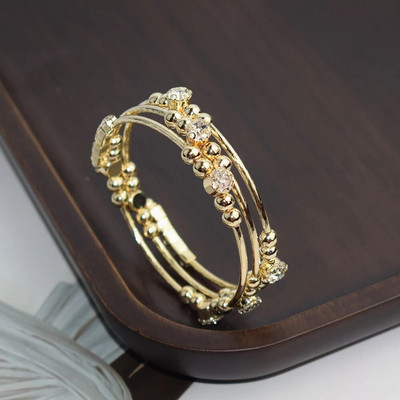 Zelta Sudraba Krāsa Bohēmijas Rhinestones Rokassprādzes Metāla kristāla aproču rokassprādzes Rokassprādzes Sievietēm Modes rotaslietas dzimšanas dienas dāvanas