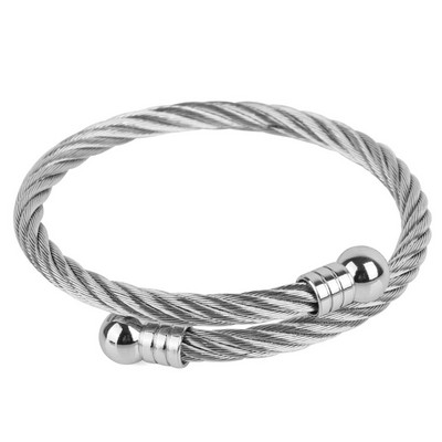 Muška narukvica od nehrđajućeg čelika od titana Hip hop podesiva otvorena manšeta Punk nakit narukvica za muškarce