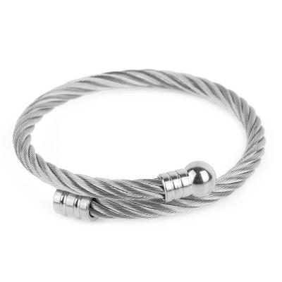 Muška narukvica od nehrđajućeg čelika od titana Hip hop podesiva otvorena manšeta Punk nakit narukvica za muškarce