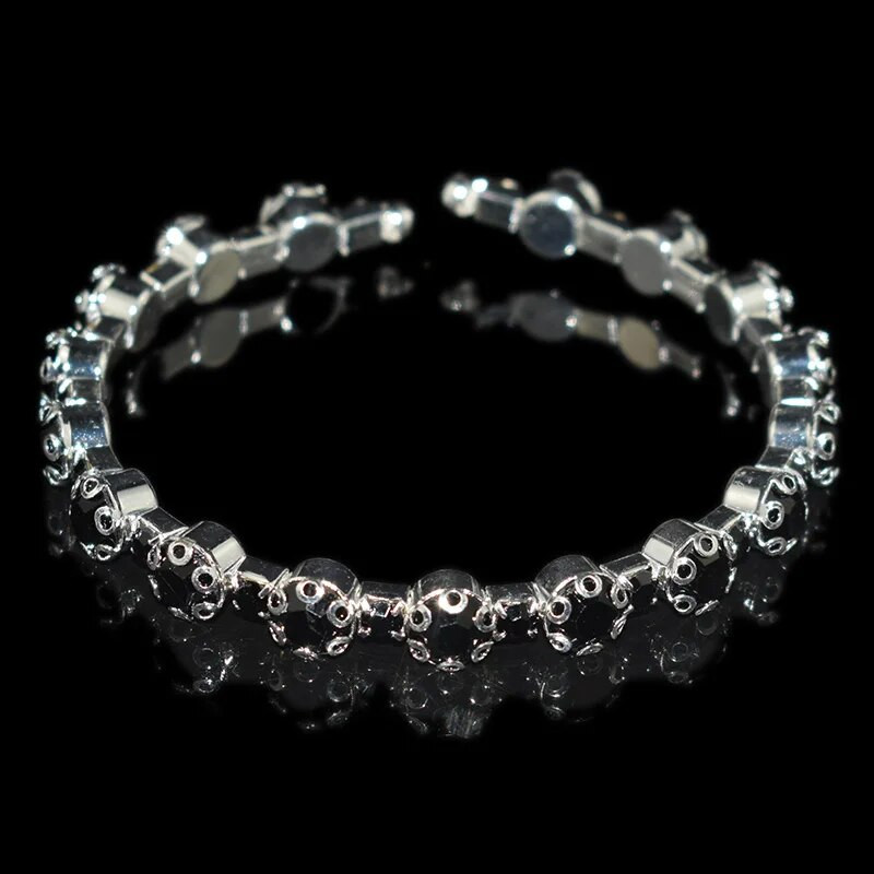 Divat aranyozott ezüstözött kristály mandzsetta karkötők és karkötők strasszos varázskarkötők női lányoknak menyasszonyi ékszerek