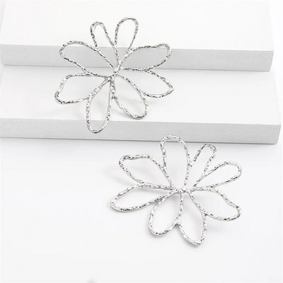 Metalne velike cvijetne šuplje geometrijske naušnice Ženska hiperbola Popularne naušnice s nitnama Nakit za bankete Dodaci