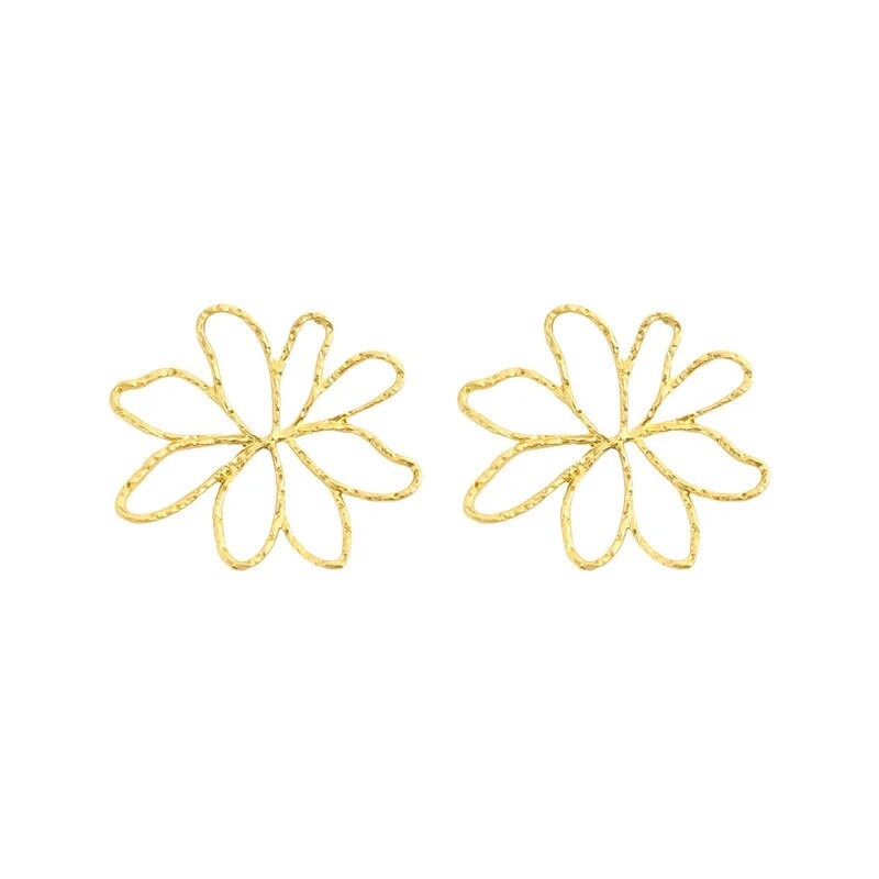 Metalne velike cvijetne šuplje geometrijske naušnice Ženska hiperbola Popularne naušnice s nitnama Nakit za bankete Dodaci