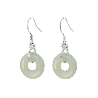 Hetian Jade Ear Line Transfer Seif Sagle Kinietiško stiliaus auskarai Moteriški Vasaros Temperamento Senovinio Style Net Red Dropship