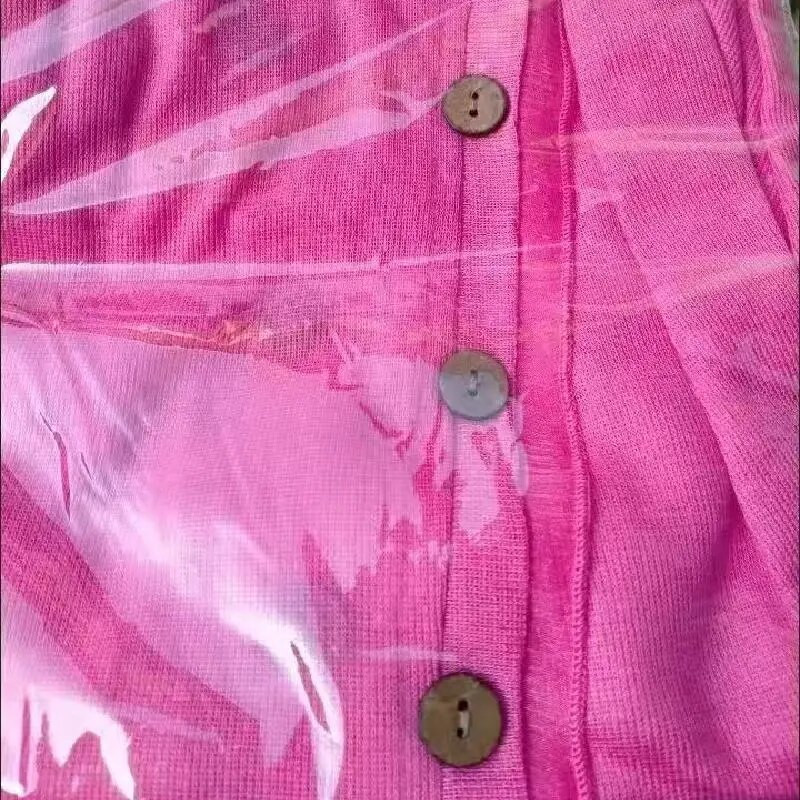 Mujer, pleteni kardigan za zaštitu od sunca, velika veličina 5xl, lagani gornji ženski korejski modni kaput s dvostrukim kopčanjem, dugih rukava u boji slatkiša