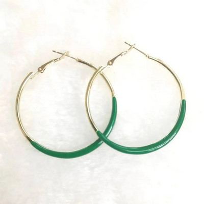 Novi dolazak, jednostavne modne crno-bijele emajlirane velike naušnice s prstenom za žene, istaknuti nakit Pendientes