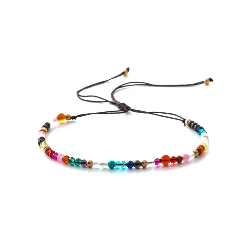 Netaisyklingi natūralūs 3 mm karoliukai pinti įvyniojami jogos apyrankės vyrams moteriškos virvelės apyrankės Spalvoti pakabukai krištoliniai karoliukai „pasidaryk pats“ papuošalai