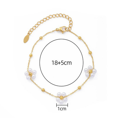 CARLIDANA Trendy narukvica s privjescima od 3 cvijeta za žene Bohemija Lanac od šarenih perli od tratinčica Narukvica od nehrđajućeg čelika Besplatna dostava