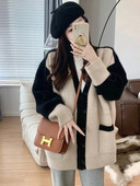 Sieviešu džemperis ar V veida kakla izgriezumu, vienrindas vienkrāsains ar garām piedurknēm, mīksts ikdienas trikotāžas mētelis, ielu apģērba apģērba topi