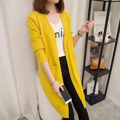 Ženski pulover Ženski kaput Proljeće Jesen Zima Korejski široki pleteni gornji dio Ženski dugi džemperi Ženski džemperi Modni gornji dijelovi
