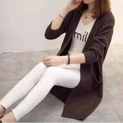 Ženski pulover Ženski kaput Proljeće Jesen Zima Korejski široki pleteni gornji dio Ženski dugi džemperi Ženski džemperi Modni gornji dijelovi