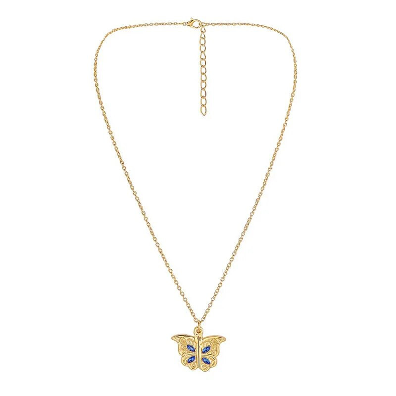 Izsmalcināta modes tauriņu kaklarota sievietēm I Love YOU Kaklarota var atvērt kulonu sieviešu rotaslietas aksesuāri apkakles mujer