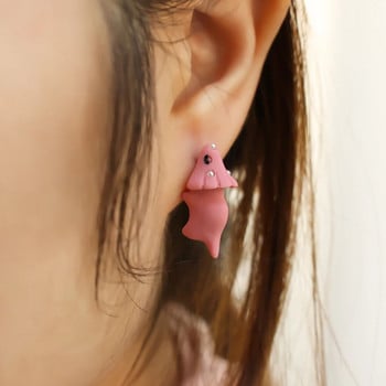 1 Ζεύγος Earlobe Animal Bite Earringing Γυναικεία Σκουλαρίκια καρχαρίας από ρητίνη δεινοσαύρων καρφιά Σκουλαρίκια με καρφιά αυτιών Bite girls σκουλαρίκια Jewerly δώρο