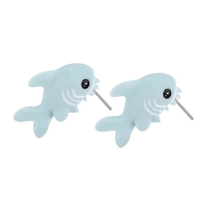 1 Pāris Auss ļipiņas Dzīvnieku koduma auskari Sievietēm multfilma Haizivju dinozauru sveķu auskari Ausu kniedes kodums meitenēm auskari dārgakmeņu dāvana