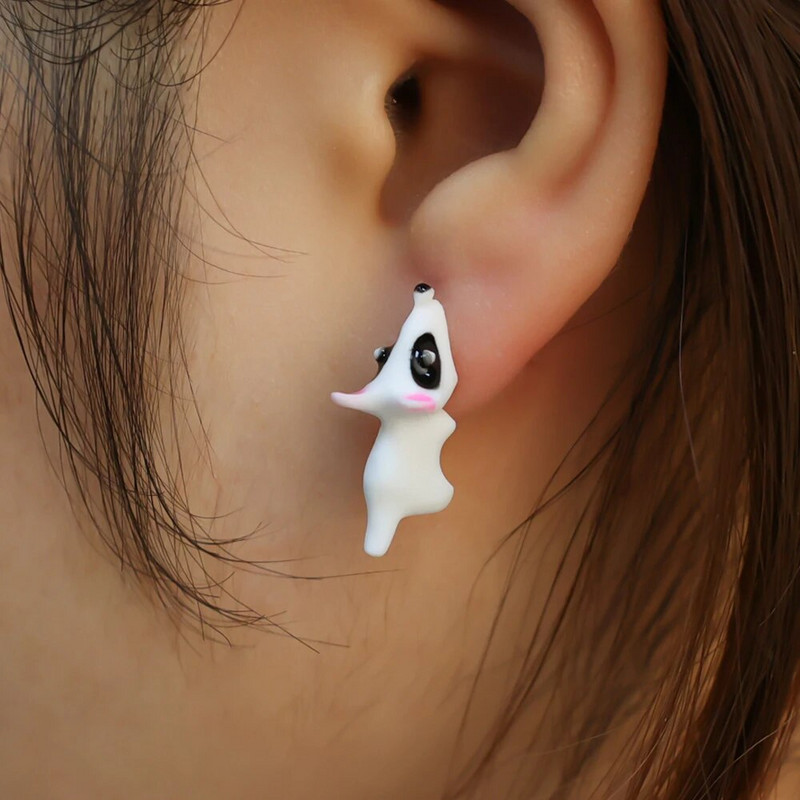 1 Pāris Auss ļipiņas Dzīvnieku koduma auskari Sievietēm multfilma Haizivju dinozauru sveķu auskari Ausu kniedes kodums meitenēm auskari dārgakmeņu dāvana