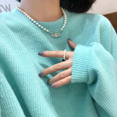 Armsad Cherry Pearl kaelakee naistele Barokk pärliga pärli kaelakee kaelakee tüdrukute kaelaketid Statement Choker ehted