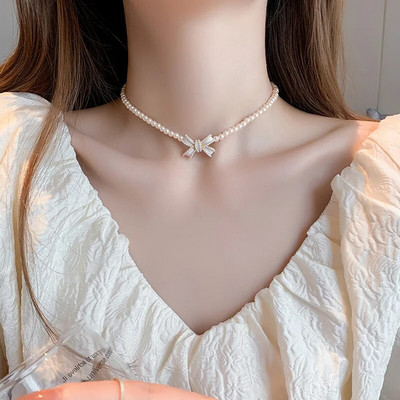 Armsad Cherry Pearl kaelakee naistele Barokk pärliga pärli kaelakee kaelakee tüdrukute kaelaketid Statement Choker ehted