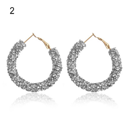 Jauni 1 pāris ģeometriski apļveida apaļi auskari sievietēm Brincos kubiskā cirkonija savīti auskari zelta krāsā ballītes rotaslietas dāvana