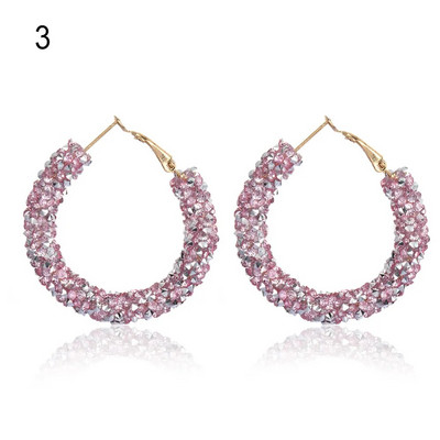 Jauni 1 pāris ģeometriski apļveida apaļi auskari sievietēm Brincos kubiskā cirkonija savīti auskari zelta krāsā ballītes rotaslietas dāvana