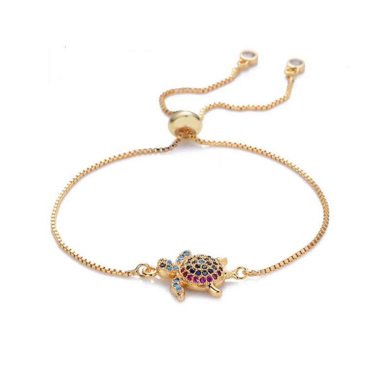 Lucky Lovely ezüst színű keresztek szerelmes szív teknős karkötő nőknek rozsdamentes acél lánc karkötők női ékszer ajándék