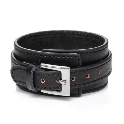 Jiayiqi modes vīriešu ādas rokassprādzes aproču virves rokassprādze dubultā plata melna brūna krāsa vintage panku unisex rotaslietas aproce dāvanas