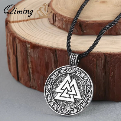 Viking Valknut Kulons Vīriešu Kaklarota Apaļa Pagānu Reliģiskā Vīriešu Slāvu Mode Sieviešu Steampunk Rotaslietas Tibetas Kaklarota Amulets