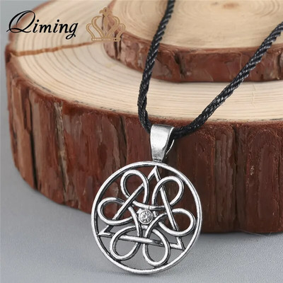Viking Valknut Kulons Vīriešu Kaklarota Apaļa Pagānu Reliģiskā Vīriešu Slāvu Mode Sieviešu Steampunk Rotaslietas Tibetas Kaklarota Amulets