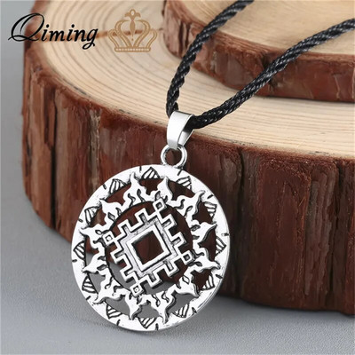 Viking Valknut Kulons Vīriešu Kaklarota Apaļa Pagānu Reliģiskā Vīriešu Slāvu Mode Sieviešu Steampunk Rotaslietas Tibetas Kaklarota Amulets